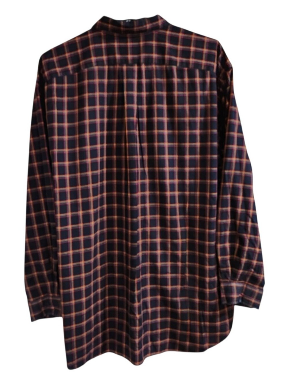 VTG 90s Polo Ralph Lauren Blake Plaid Shirt 3X Two Ply Cotton Tartan Black Red - Picture 2 of 8